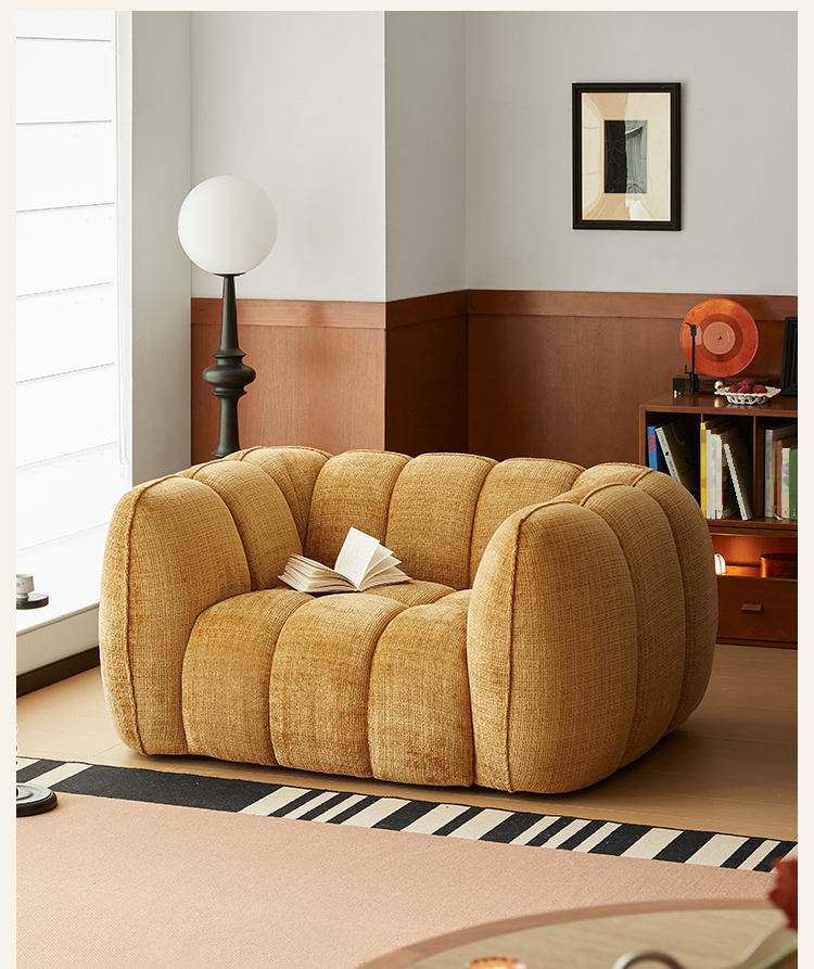 もこもこパンプキンソファ | 耐久性のある独特フォルムと快適な座り