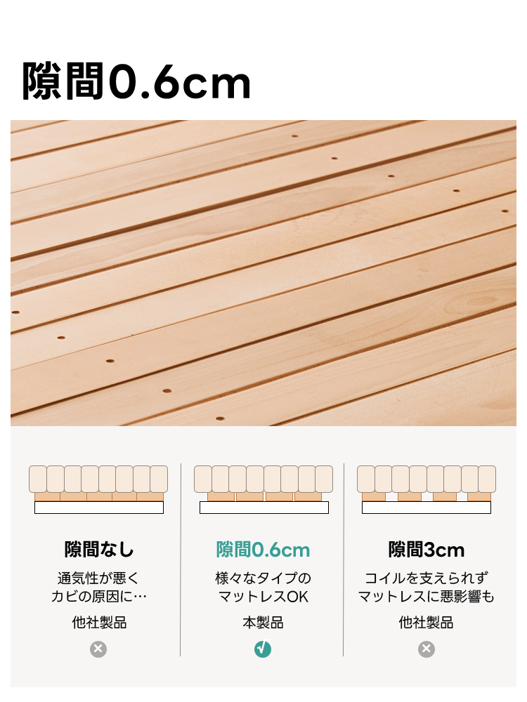 ナチュラルウッドベッド