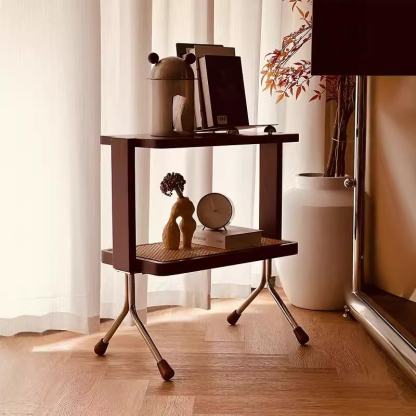 天然木スマートディスプレイラック | 多機能性とヴィンテージ調の