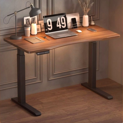 ウッド調天板電動昇降デスク | 静音昇降と高耐久性を備えた快適デスク