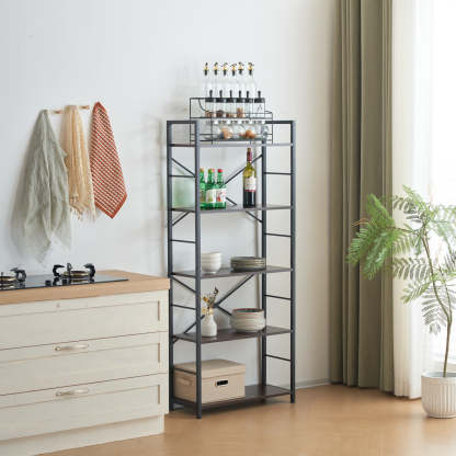 オープンラック シェルフ ラック スチールラック　北欧風 北欧風スリムオープンラック | 不規則棚でディスプレイも楽しめる – CAGUUU