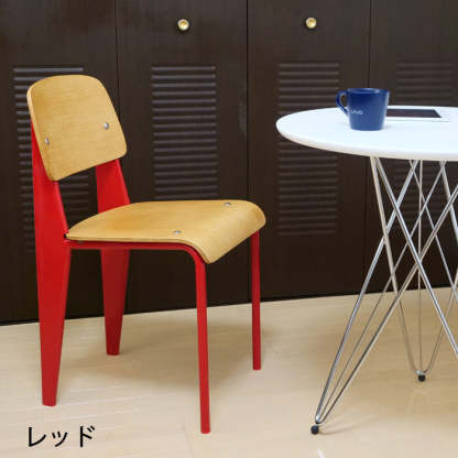 レトロスクール風スタンダードチェア カラフル チェア 木製