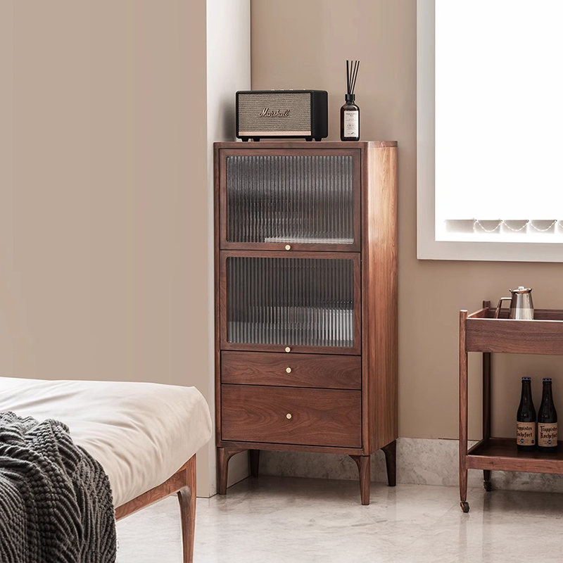 リブガラス2段引き出し付きキャビネット – CAGUUU