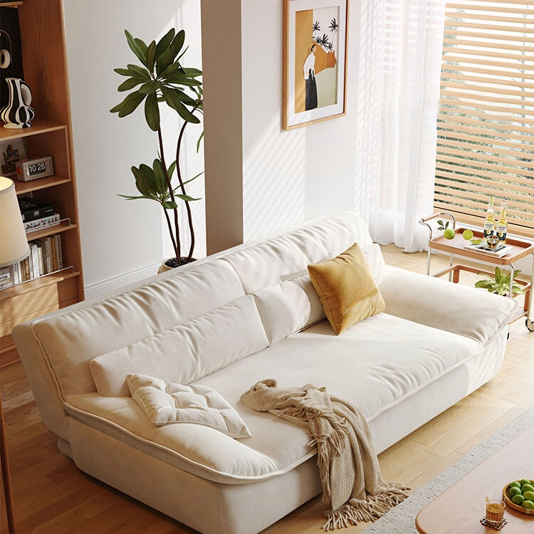 ダウン使用クッションソファベッド | やわらかな包まれ感で至福の