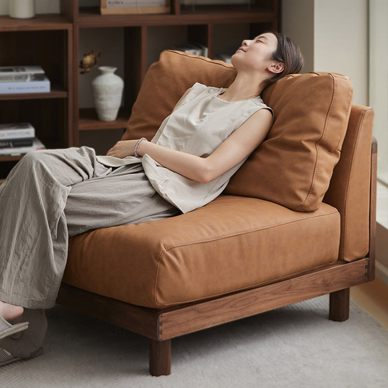 1人掛けソファ ソファー 1Pソファ レトロモダン PUレザー ヴィンテージ 