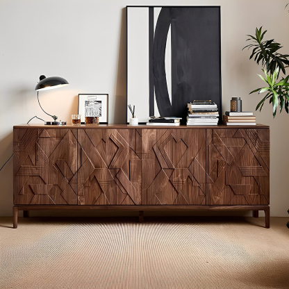 輸入ブラックウォールナットキャビネット