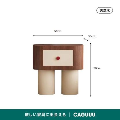【在庫処分セール】木製ベッドサイドテーブル