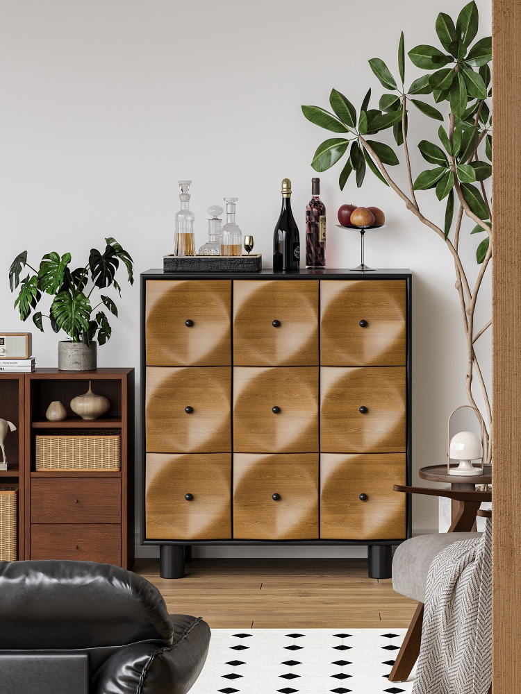 サークルデザインチェスト | 仕切りが便利で印象的な丸いくぼみ