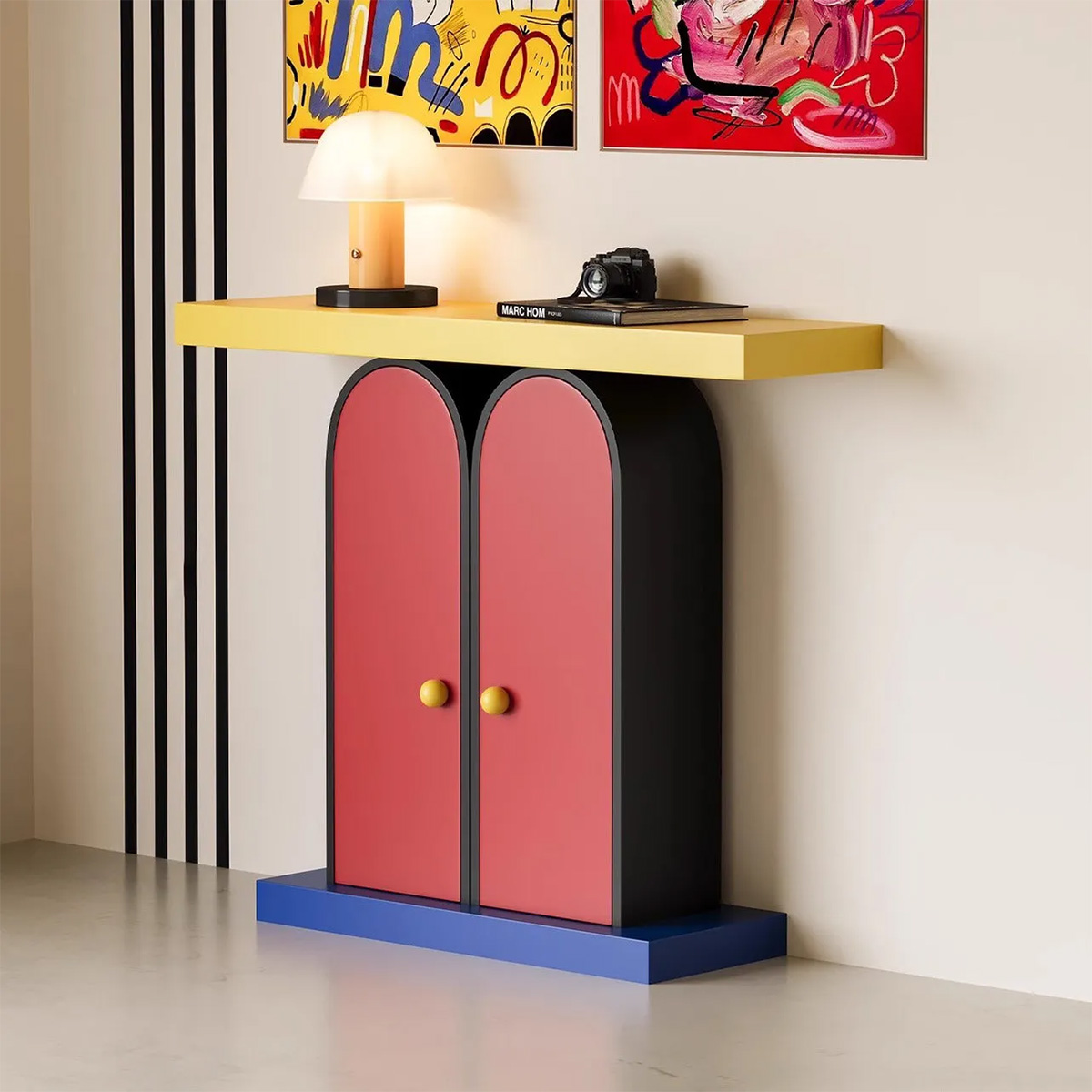 デザイン玄関キャビネット | レトロな魅力を持ちながら現代空間に調和