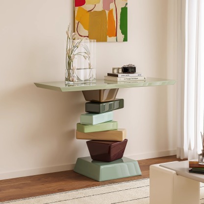 積み木風玄関コンソールテーブル