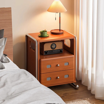 ヴィンテージ風ベッドサイドテーブル | 小ぶりでも存在感、懐かしさ