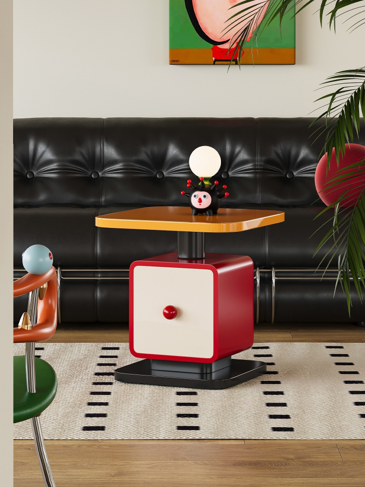 レトロポップサイドキャビネット | カラフルな遊び心を加えるデザイン