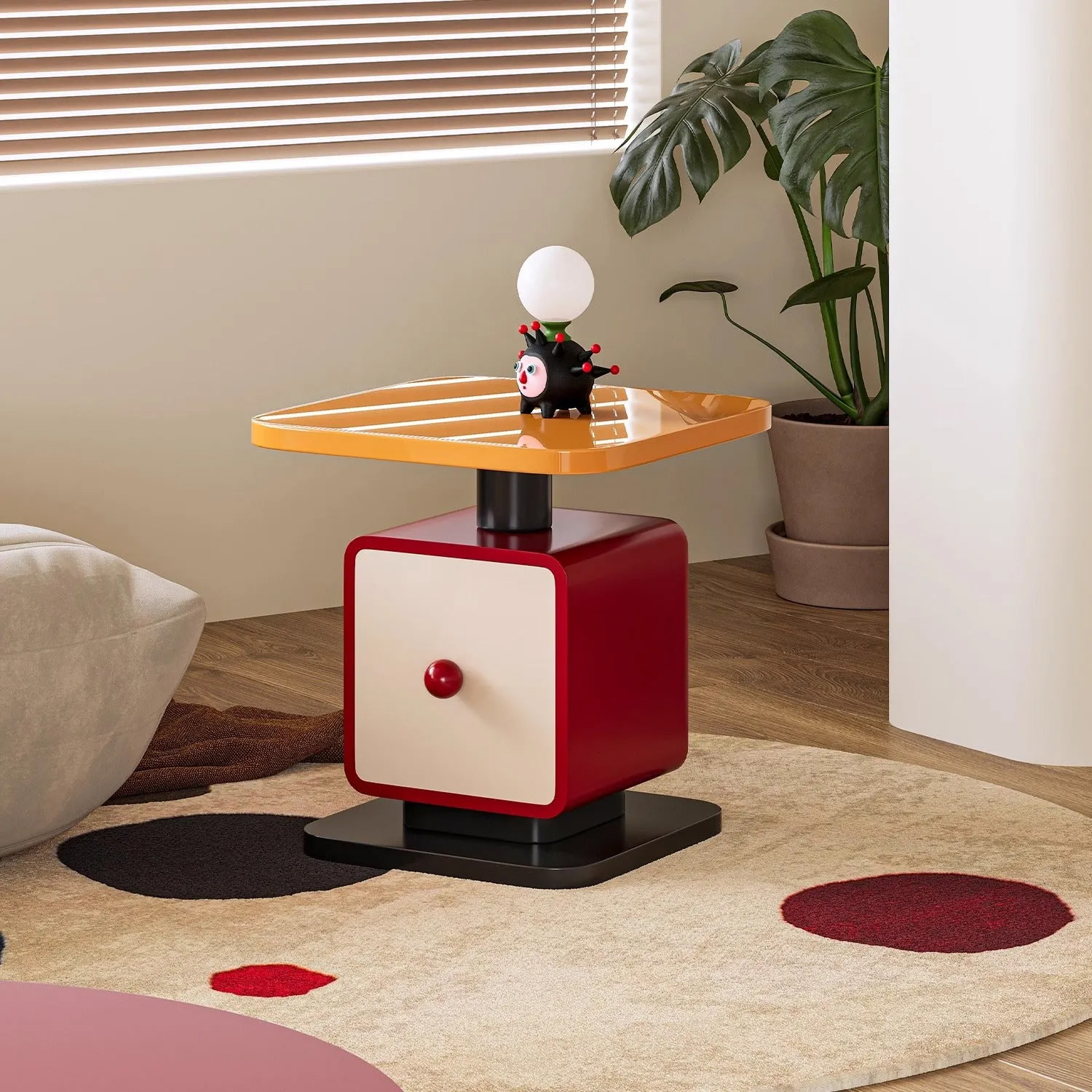 レトロポップサイドキャビネット | カラフルな遊び心を加えるデザイン