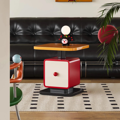 レトロポップサイドキャビネット | カラフルな遊び心を加えるデザイン