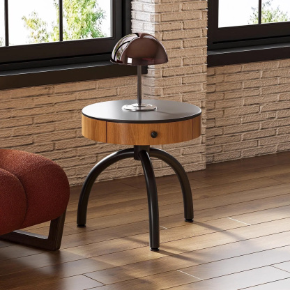 三脚ラウンドサイドテーブル