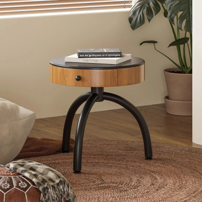 三脚ラウンドサイドテーブル