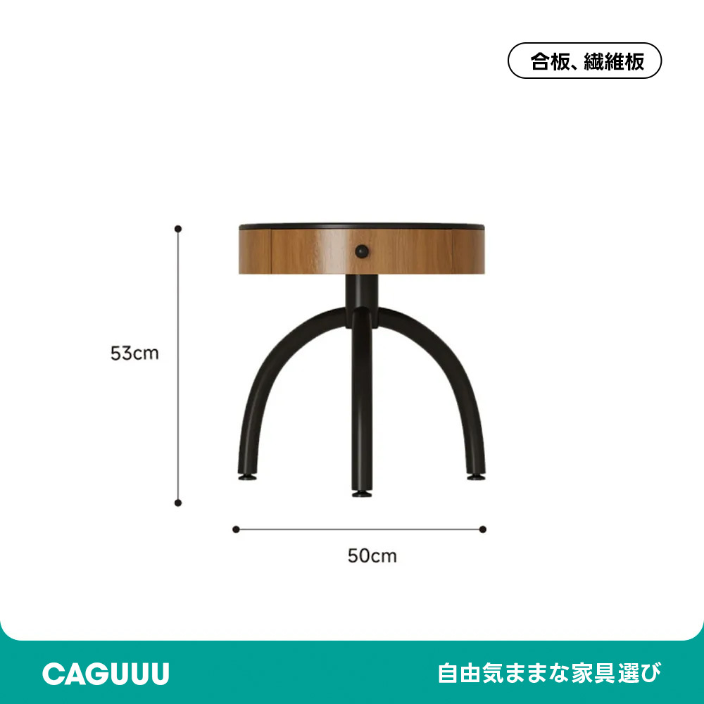 三脚ラウンドサイドテーブル | ヨーロピアンスタイルの優雅さを漂わせる芸術的な一台