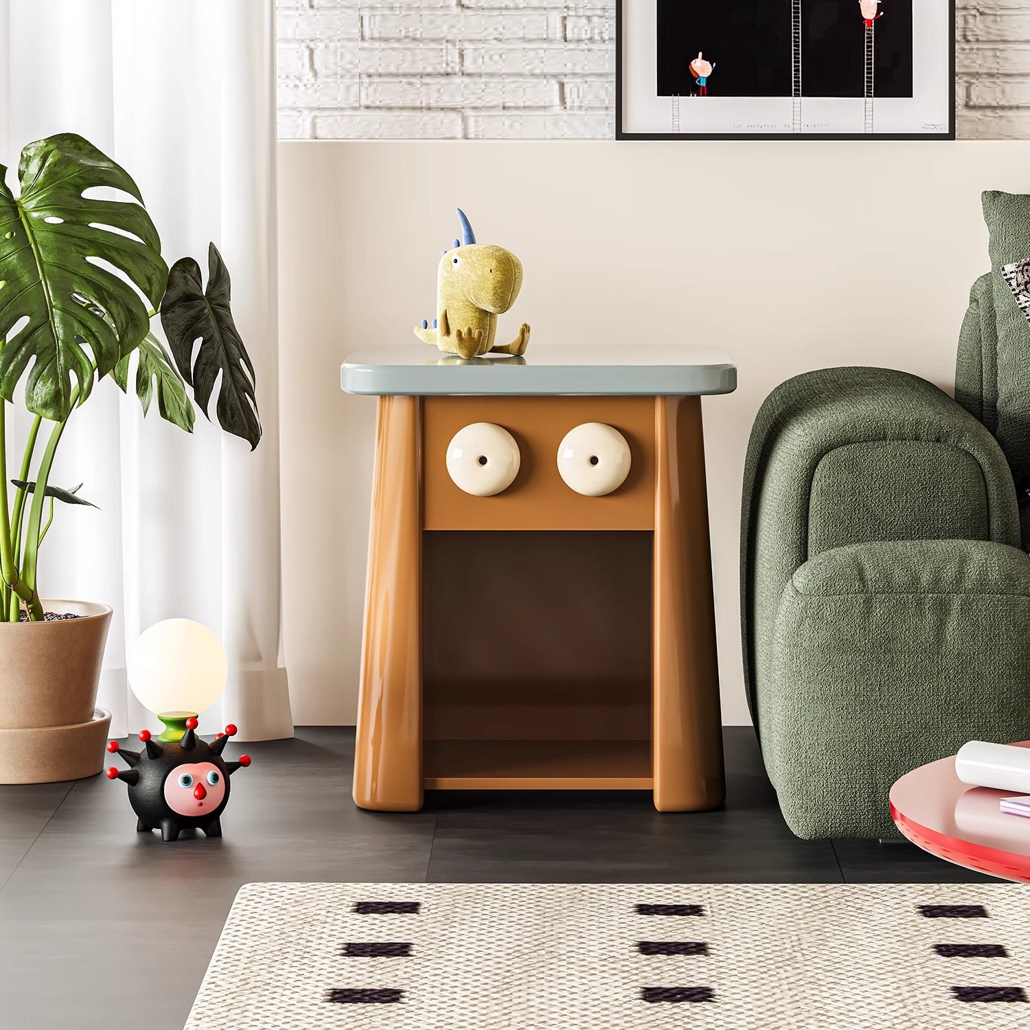 モダンポップサイドテーブル | 遊び心と機能性を融合させた