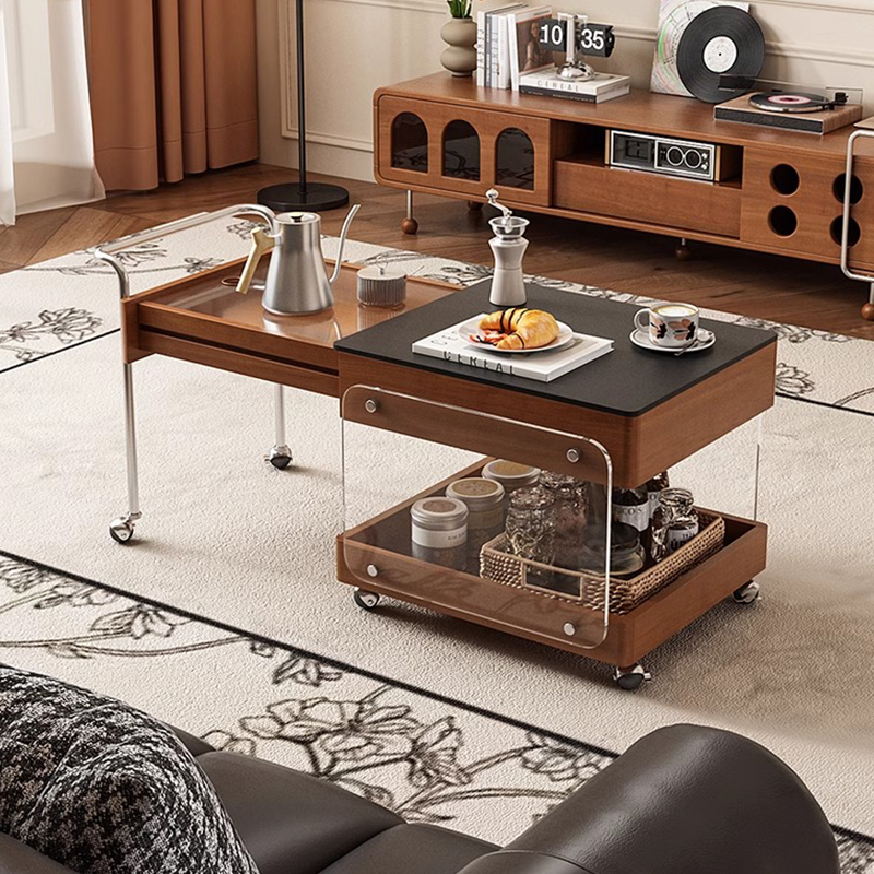 スライド式ティーテーブル | スライド式天板の機能性とデザイン性ある