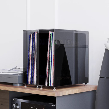 アクリル製レコードラック | 透明感映える北欧調のスタイリッシュ収納