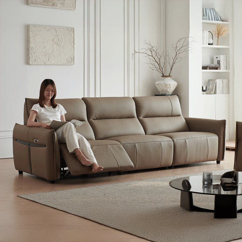 モダンラウンジ電動リクライニングソファ