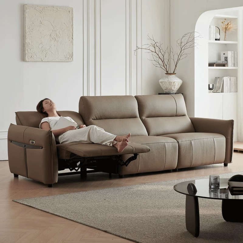 モダンラウンジ電動リクライニングソファ