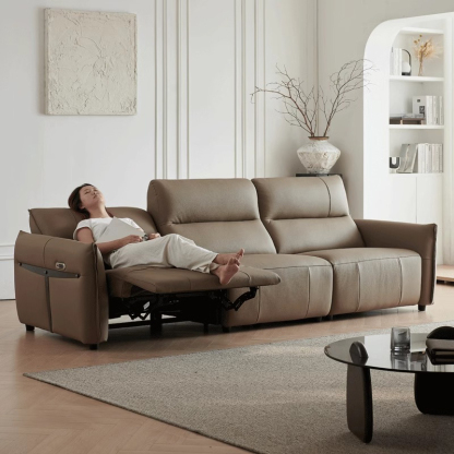 モダンラウンジ電動リクライニングソファ