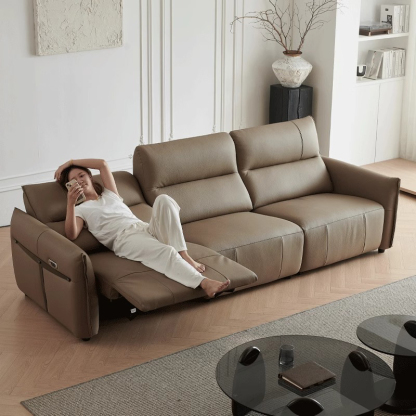 モダンラウンジ電動リクライニングソファ