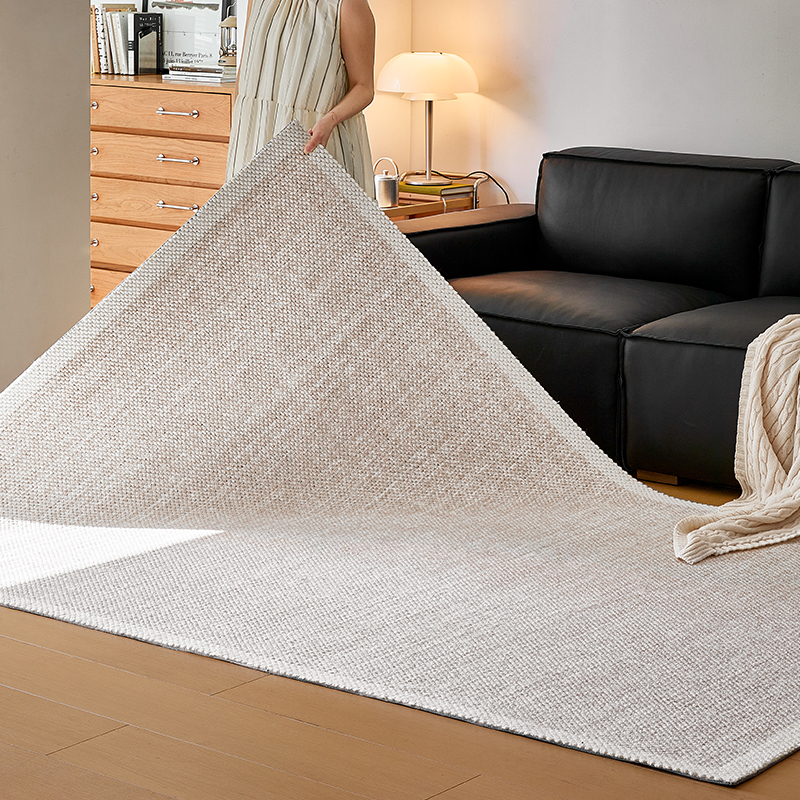 【最終価格】レア極淡ベージュ　ニュートラルカラーナチュラルラグ　No.476 最終価格】レア極淡ベージュ ニュートラルカラーナチュラルラグ No.476