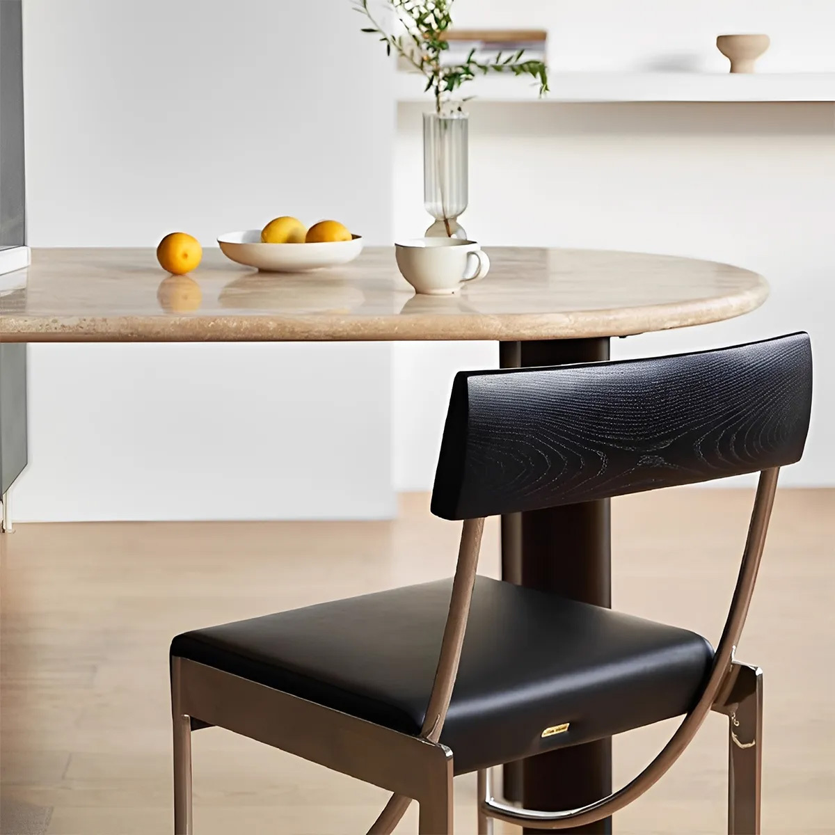 スチールモダンアームレスチェア