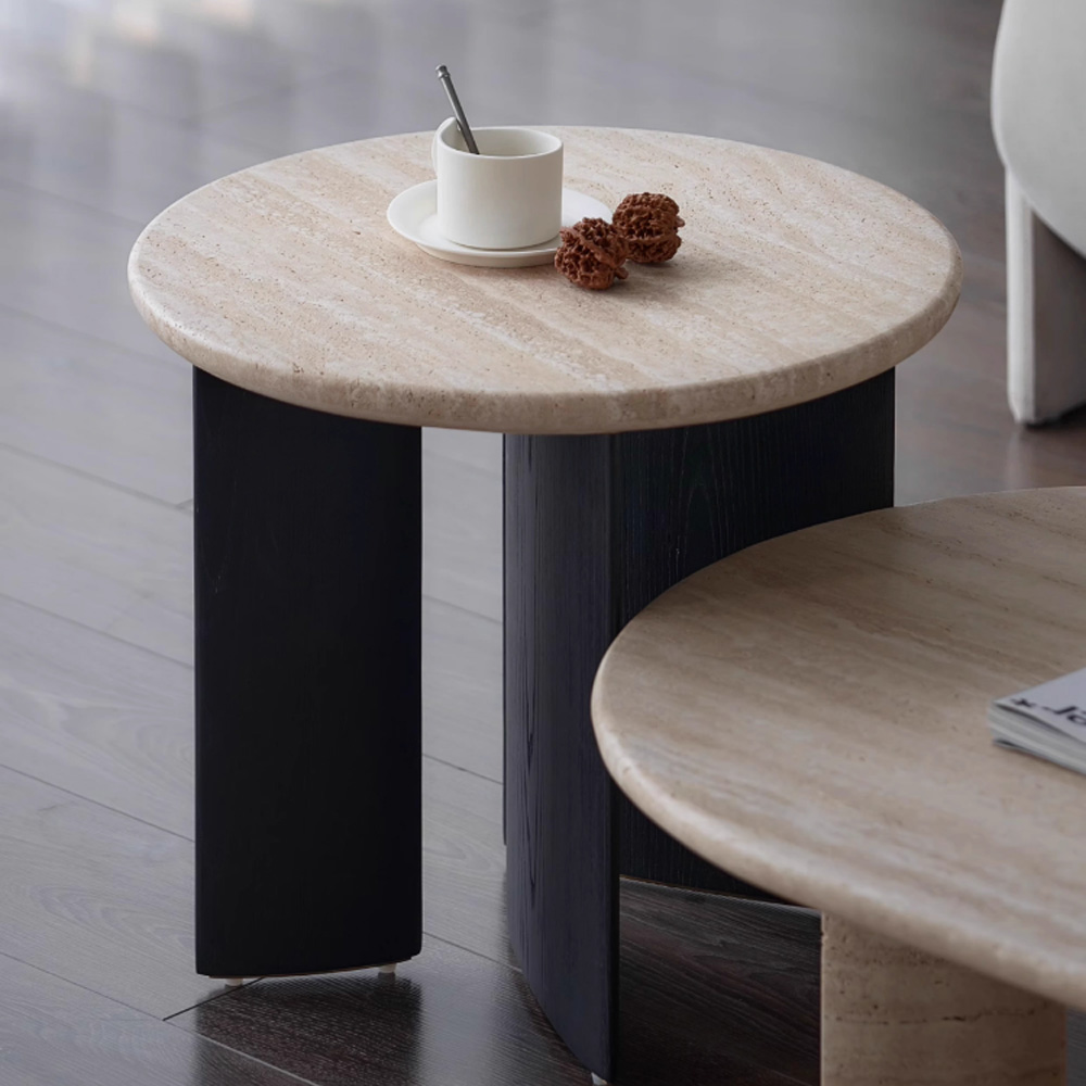 レトロモダン木製サイドテーブル