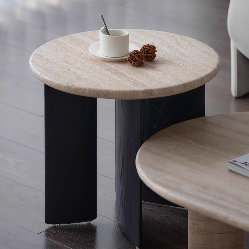 レトロモダン木製サイドテーブル