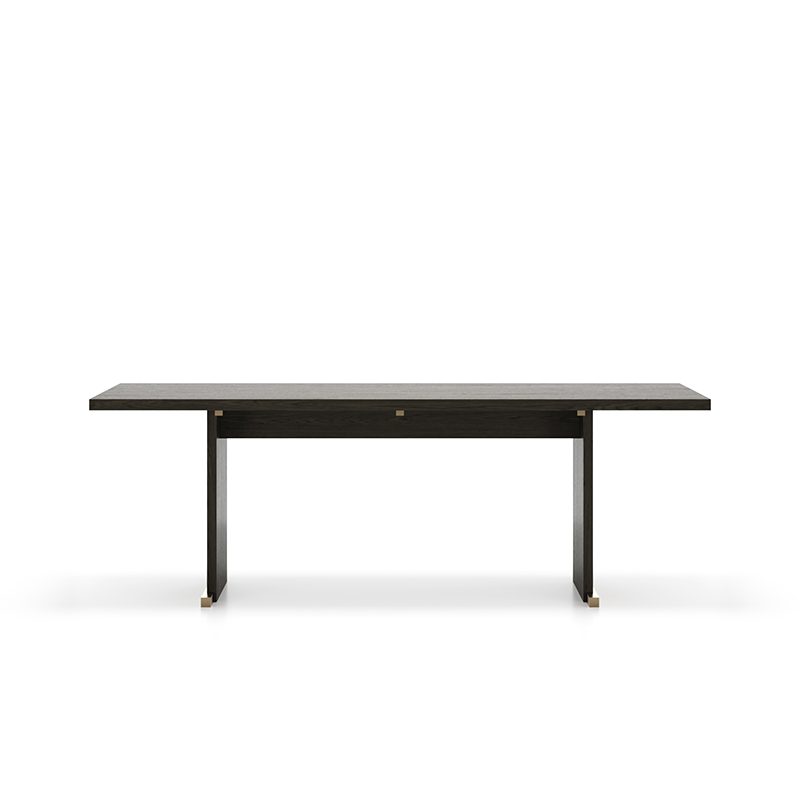 和モダン木製ダイニングテーブル