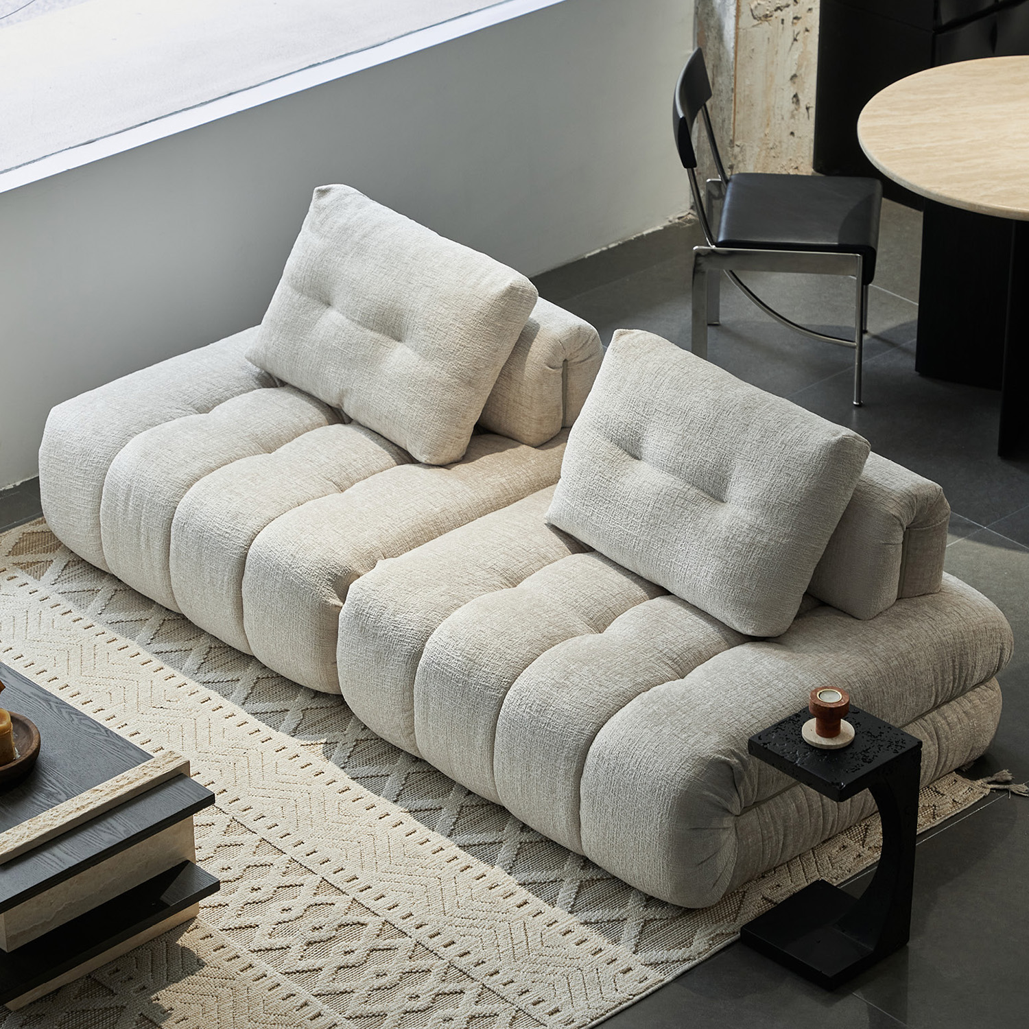 ふんわり幅広ベンチソファ – CAGUUU