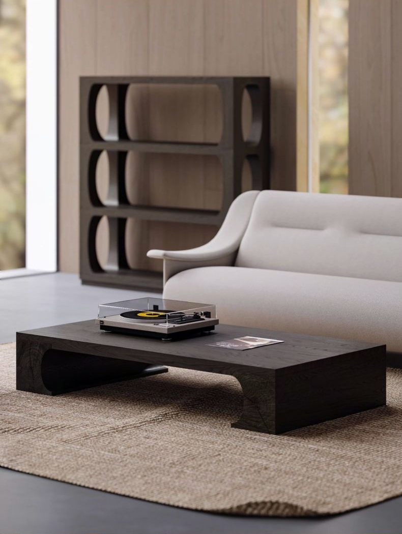 広々天板木製ローテーブル | 北欧風スタイルで仕上げた高品質な家具