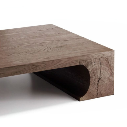 広々天板木製ローテーブル