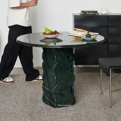 マーブルトップラウンドセンターテーブル