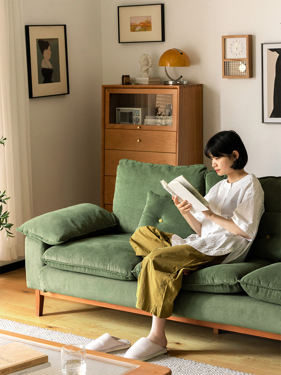 コーデュロイクッションソファ【カスタマイズ可】