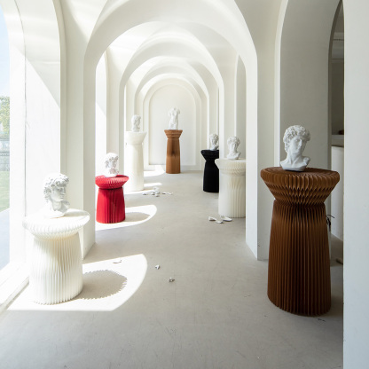 Kraft Paper 花壇風ディスプレイサイドテーブル