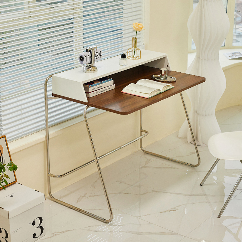 収納付きツートンカラーデスク | 北欧風のツートンデザイン 多用途に