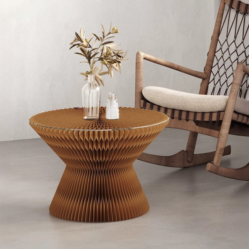 Kraft Paper クラフト紙砂時計型サイドテーブル