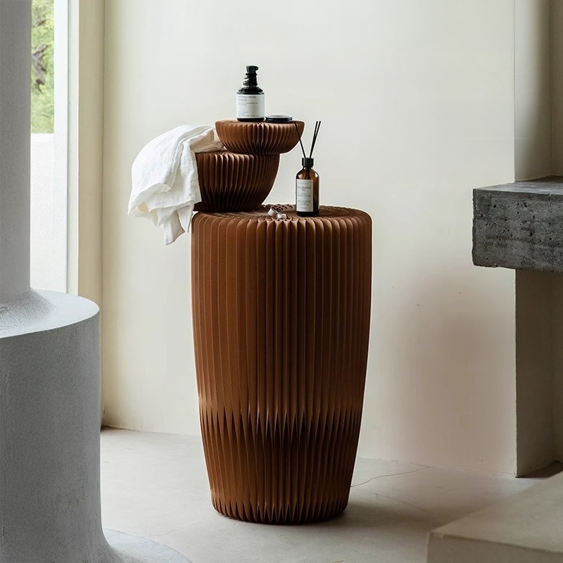 Kraft Paper クラフト紙円柱ディスプレイ