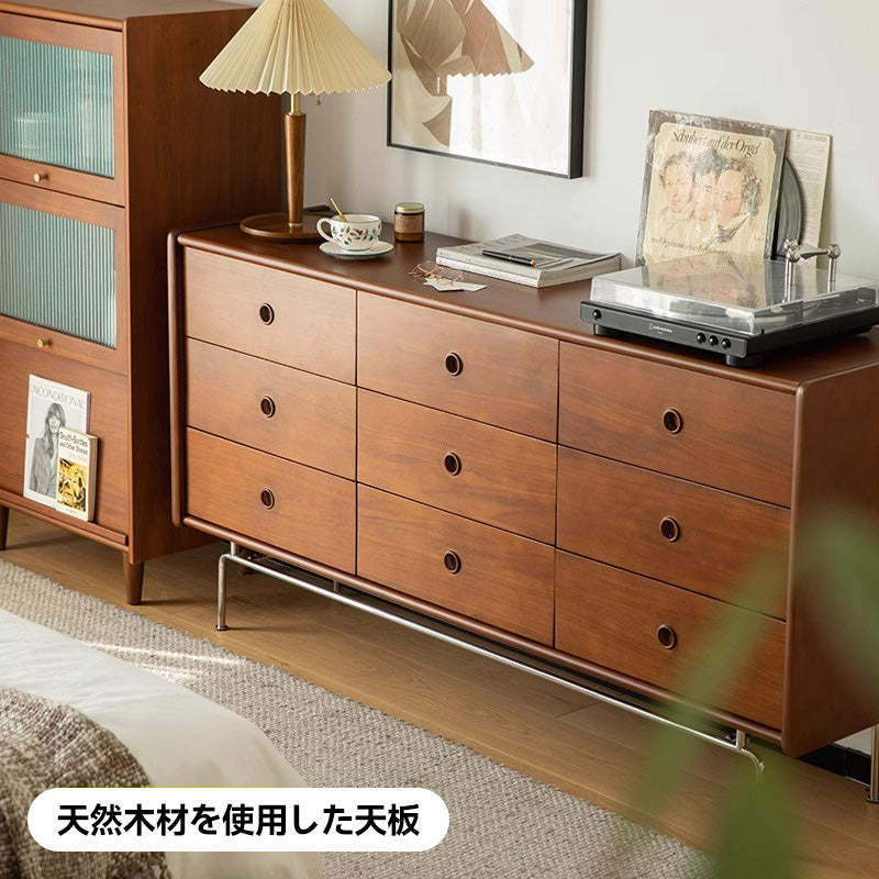 ツゲ材 クラシック木製収納キャビネット