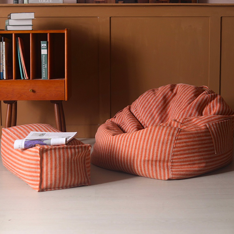 ストライプビーズクッションソファ | 弾力性に優れた快適な座り心地の