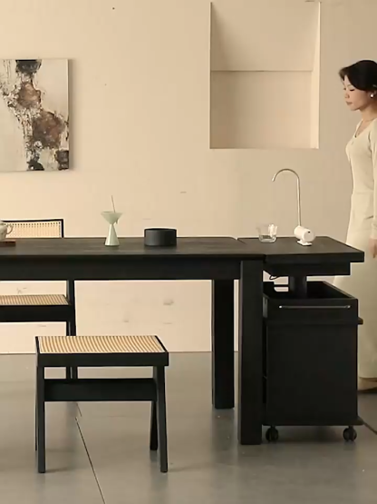 Woody Auraラタン調木製スツール