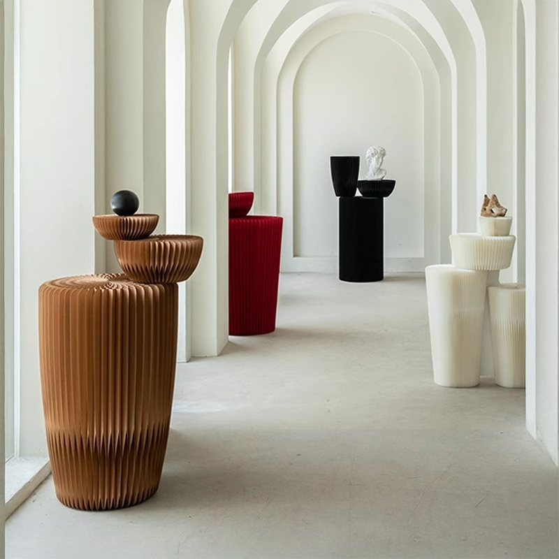 Kraft Paper クラフト紙円柱ディスプレイ