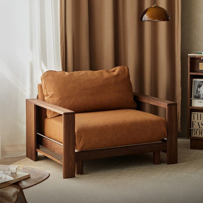 【新品】ソファー　シングル　幅97cm 厚み10cm 4way ブラウン シングルソファ – CAGUUU