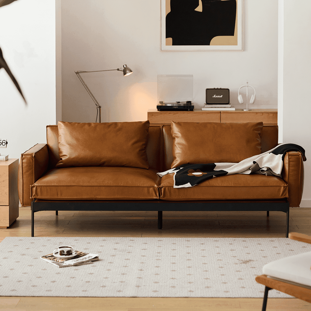 クラシックレザークッションソファ【カスタマイズ可】