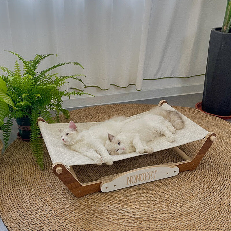 木製ペット用ハンモックベッド
