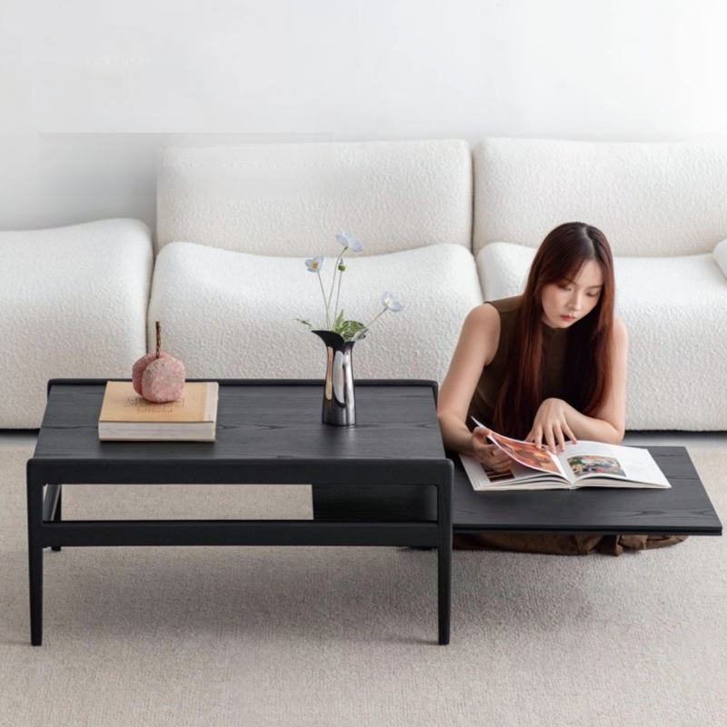 伸縮式ホワイトアッシュローテーブル | 多機能で省スペース活用できる